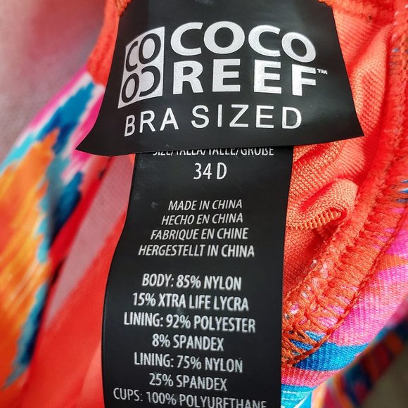 Coco Reef Wavy Retro Pattern Tankini Swim Top - Picture 9 of 9